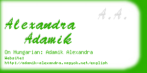 alexandra adamik business card